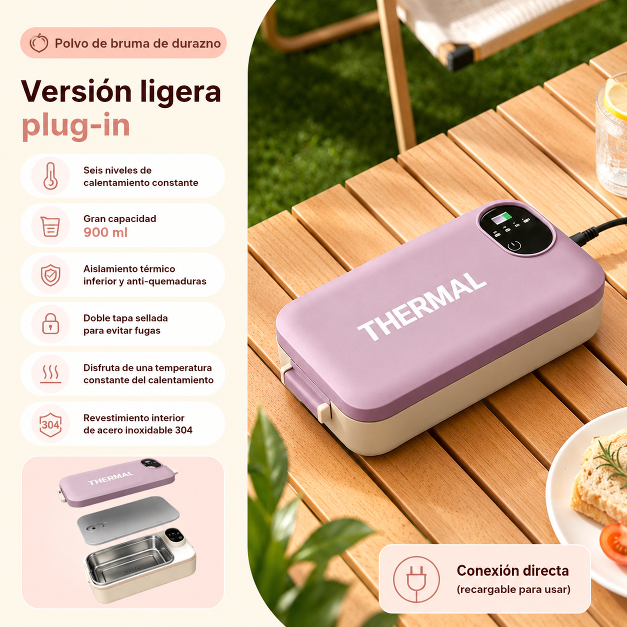 BonDia® Fiambrera Eléctrica USB · Come Caliente Donde Quieras